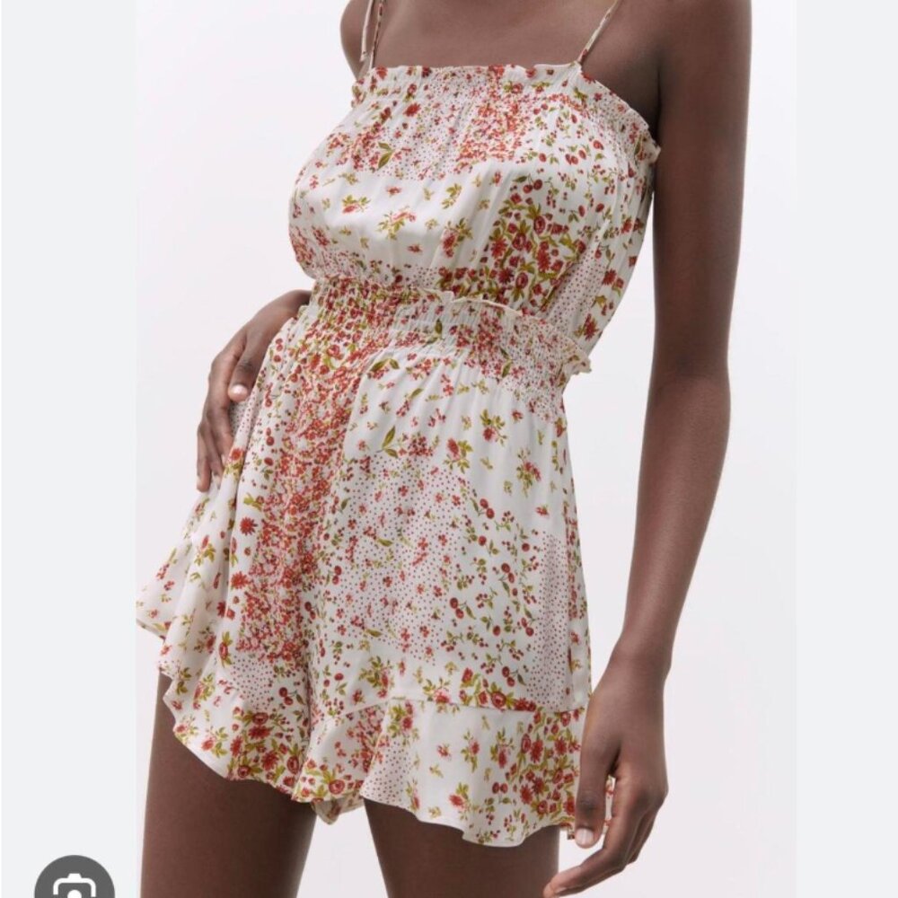 Zara Floral Patchwork Playsuit Romper
